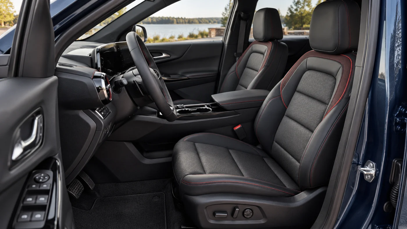 AI illustration of the gasoline Equinox RS-style driver seat and console