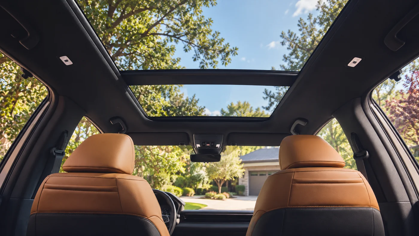 AI-generated illustration of a 2026 Passport TrailSport Elite front cabin