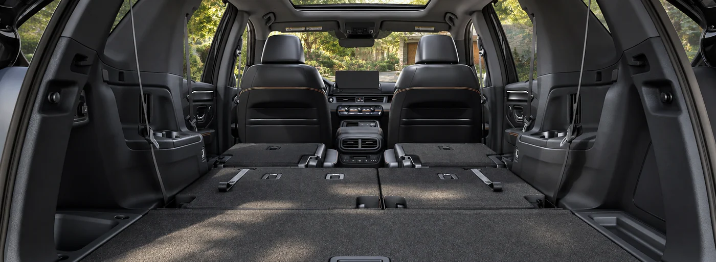 AI-generated illustration of a Honda Pilot cargo and rear-seat configuration