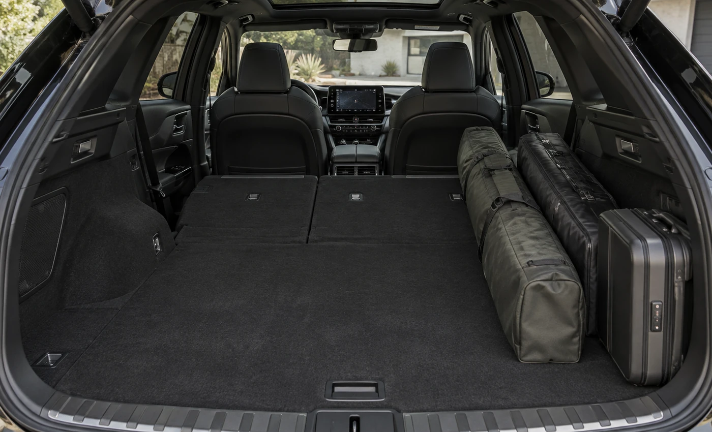 Lexus RX-style cargo area with the rear seats folded