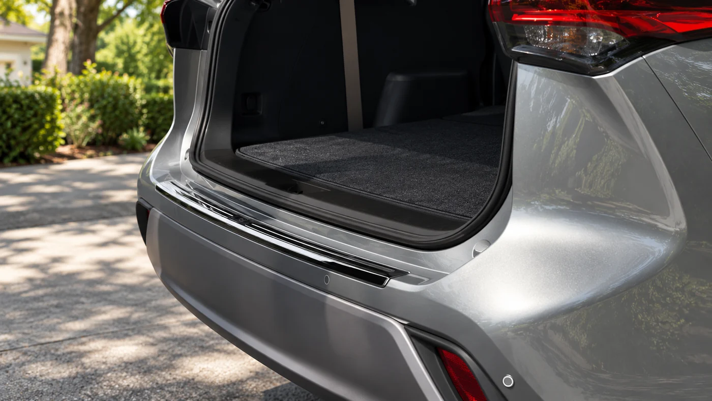 AI-generated close view of a Highlander hatch sill and lower loading opening