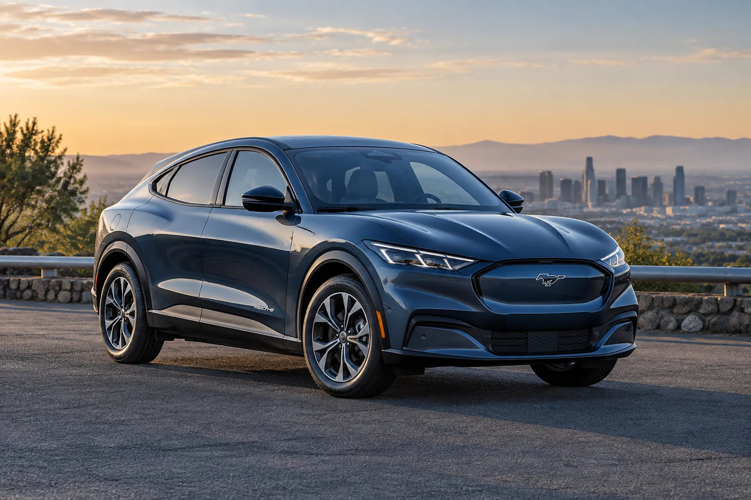 Editorial view of a 2026 Ford Mustang Mach-E
